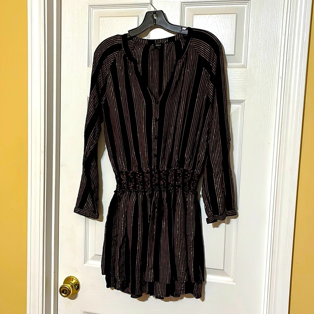 Rails Jasmine Metallic Striped Blouson Dress - Picture 2 of 8